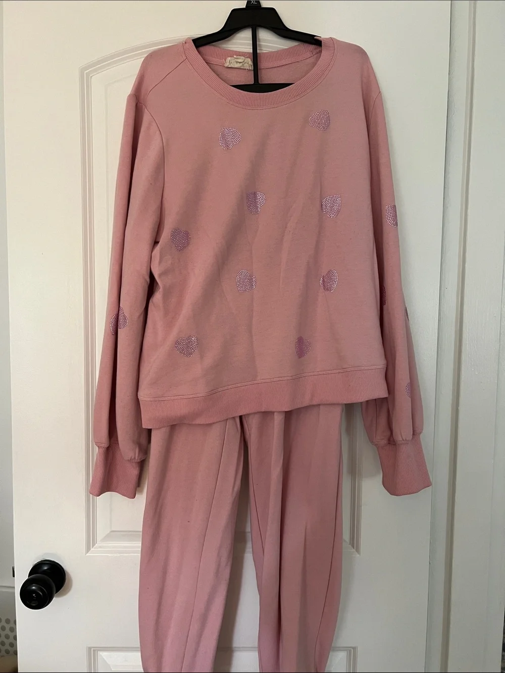 Women’s Pink Heart-Accent Matching Set